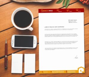 mockup papier à lettre